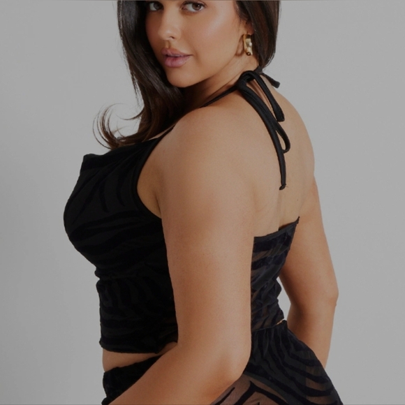 Zebra Print Cowl Neck Top - Picture 2 of 3